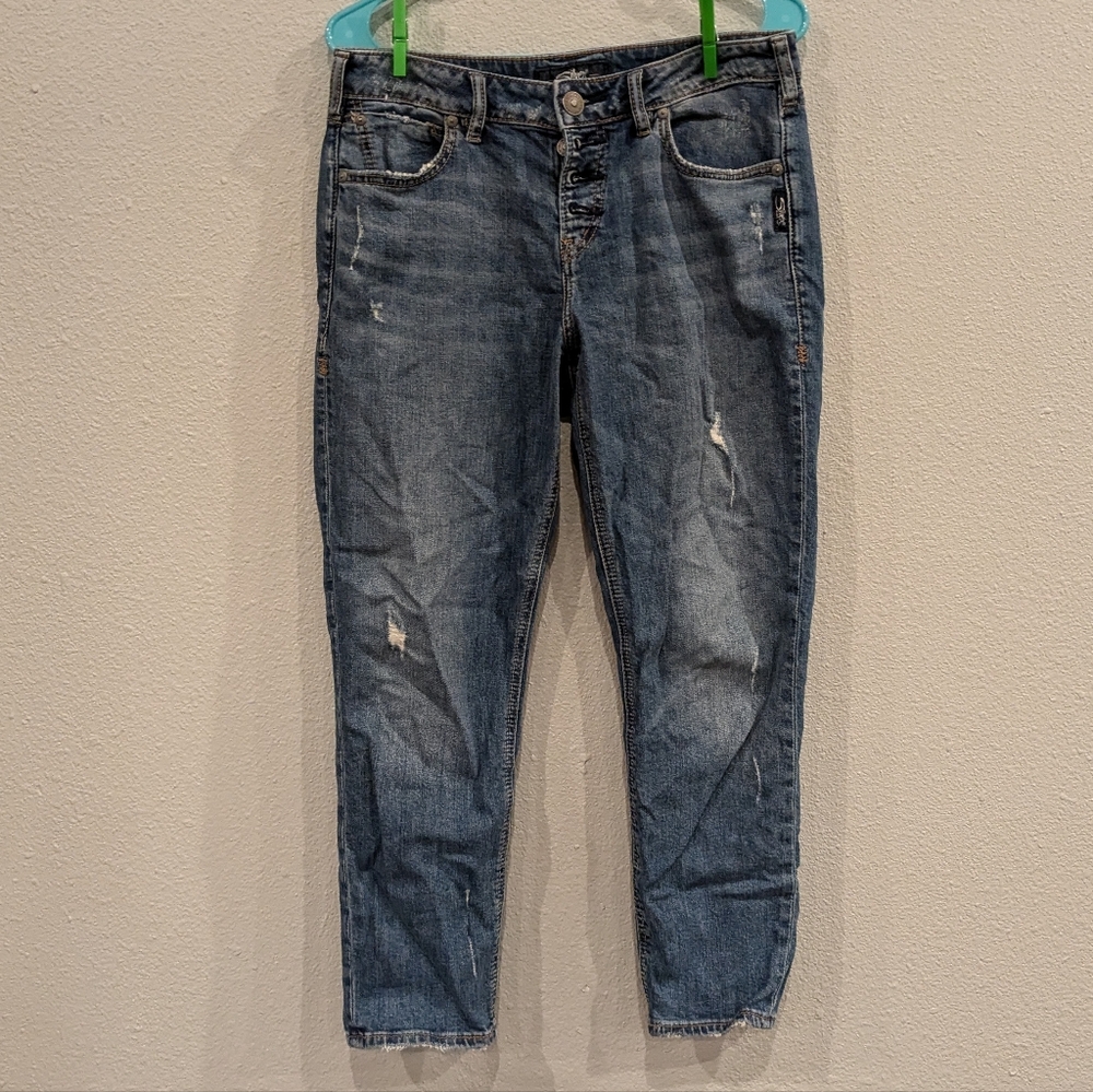 Silver Jeans Women's Blue Ankle & Cropped Jeans